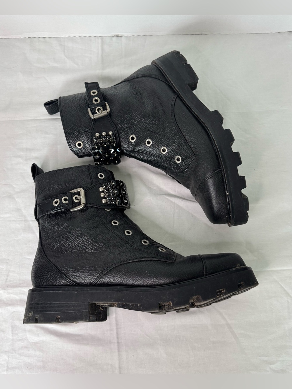 Karl Lagerfeld Paris Maeva combat boots Size 10M